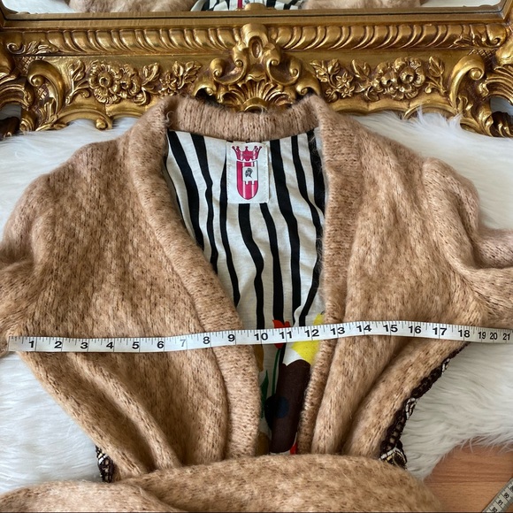 Merlin Castell Designer Wool Long Cardigan Sweater - Picture 8 of 9